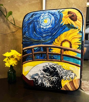 کوله پشتی مخمل آثار هنری